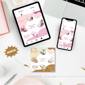 Instagram Grid Template with 9 Posts